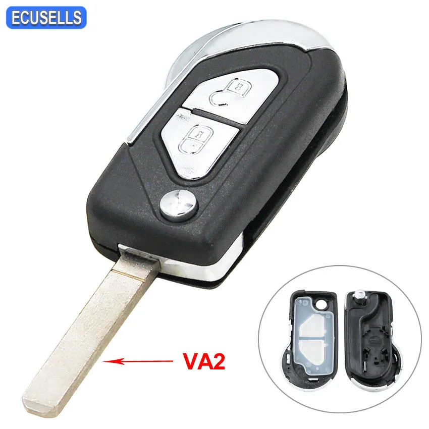 2 кнопки модифицированный раскладной дистанционный чехол для ключа автомобиля