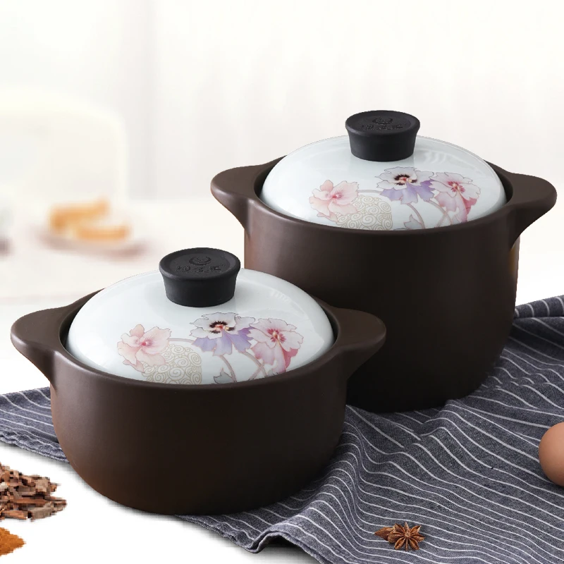 Новое поступление эмалированные керамические суповые кастрюли Azaleas кастрюля для