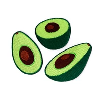 1pc new avocado peach fruit fabric patch embroidered iron on patches for clothing diy decoration clothes stickers applique badge