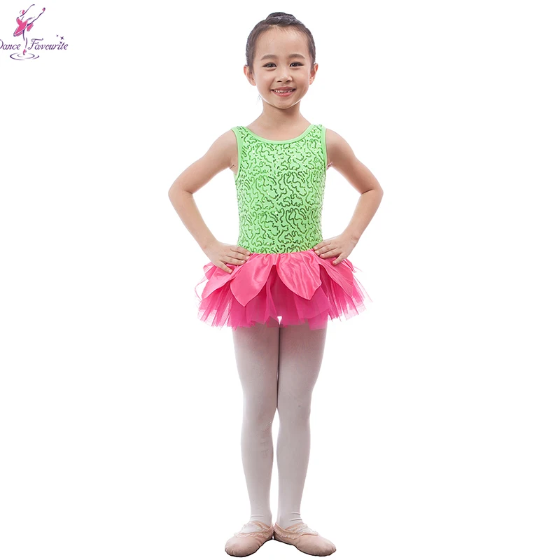 Фото Зеленая танцевальная юбка-пачка для девочек одежда балета выступлений |