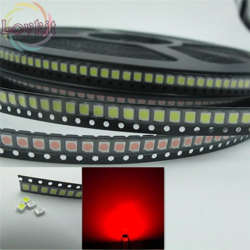 500 шт. красный 1210 3528 SMD СВЕТОДИОДНЫЙ ламповый бисер светоизлучающие диоды 1 8-2 в