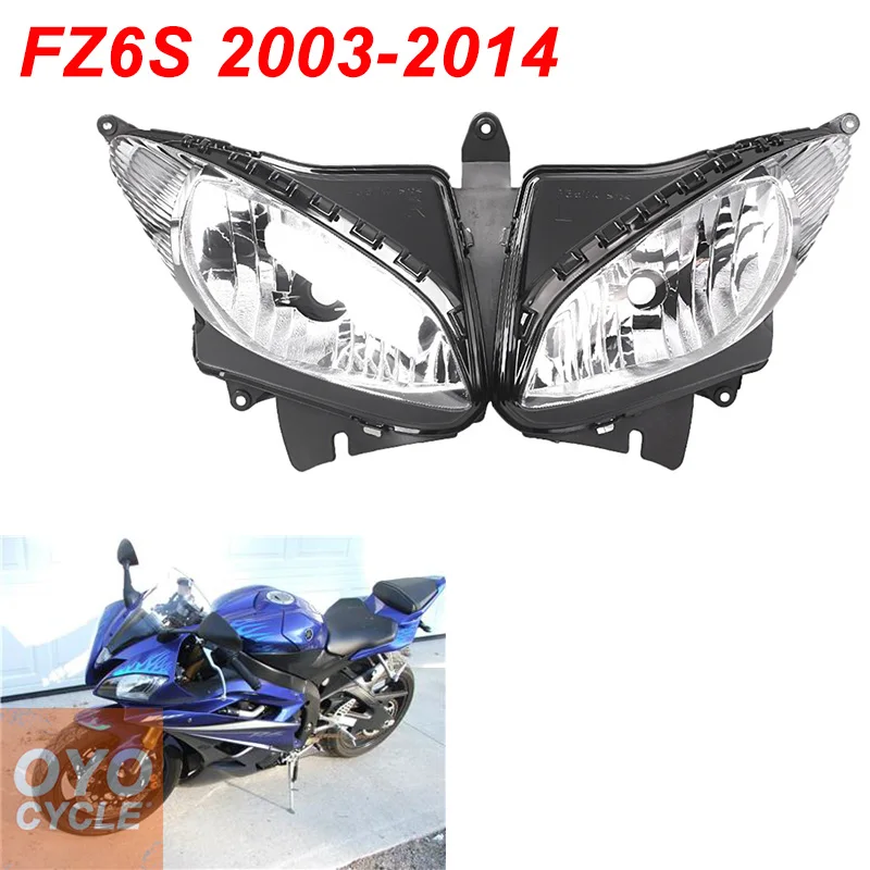 Передняя фара в сборе для мотоцикла 03 14 Yamaha FZ6S FZ 6S прозрачная 2003 2004 2005 2006| |