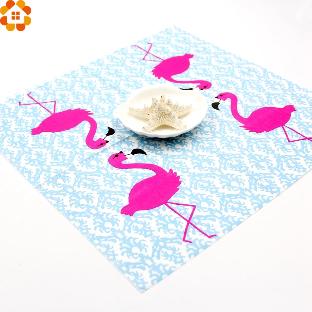 Фламинго и ананасы гирлянда бумага для баннера помпоны соломинки деревянные