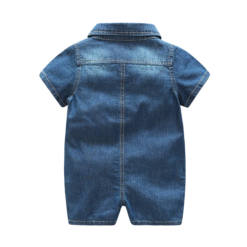 Новорожденных Для маленьких мальчиков Детский комбинезон для лета возраст 3-18 м