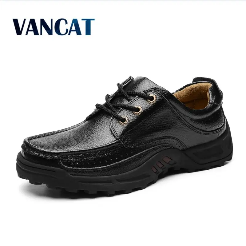 VANCAT/Мужская обувь из натуральной кожи деловые модельные мокасины на плоской