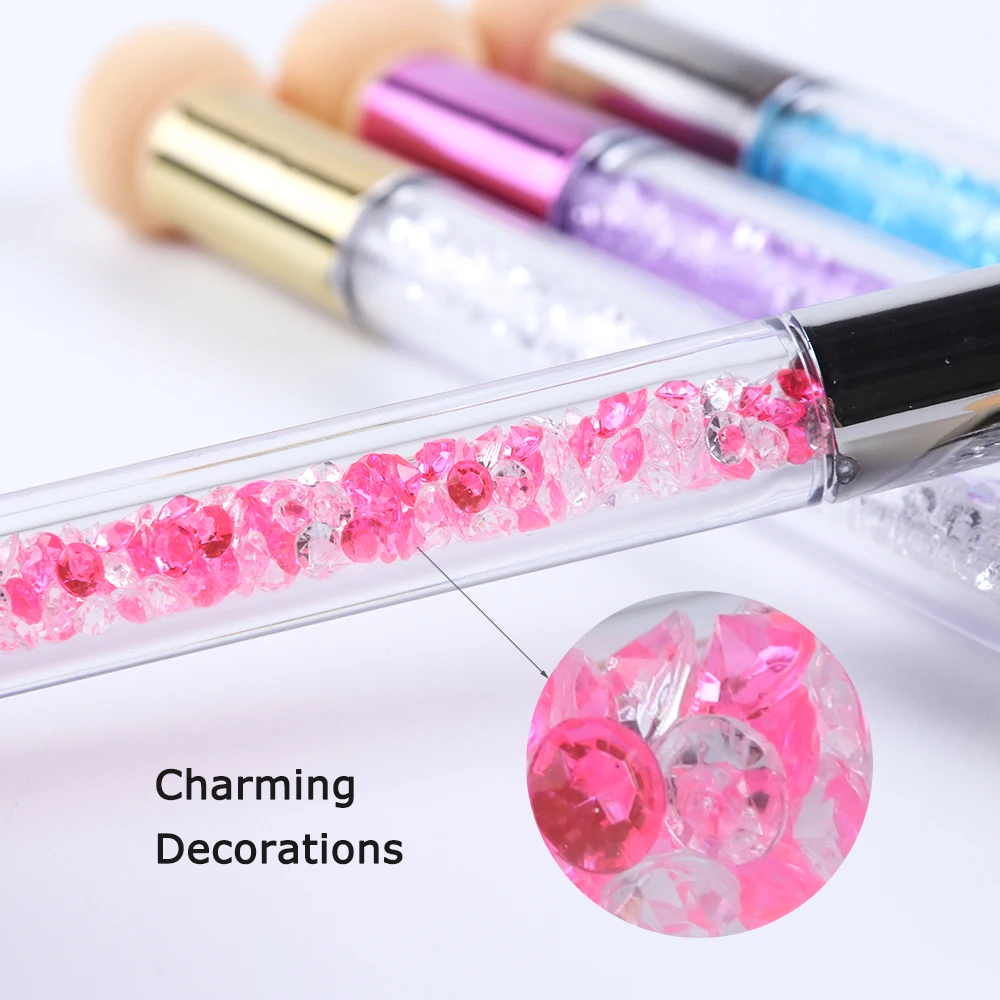 STZ маникюрные щетки набор губки для дизайна ногтей блестящий Гель лак картина