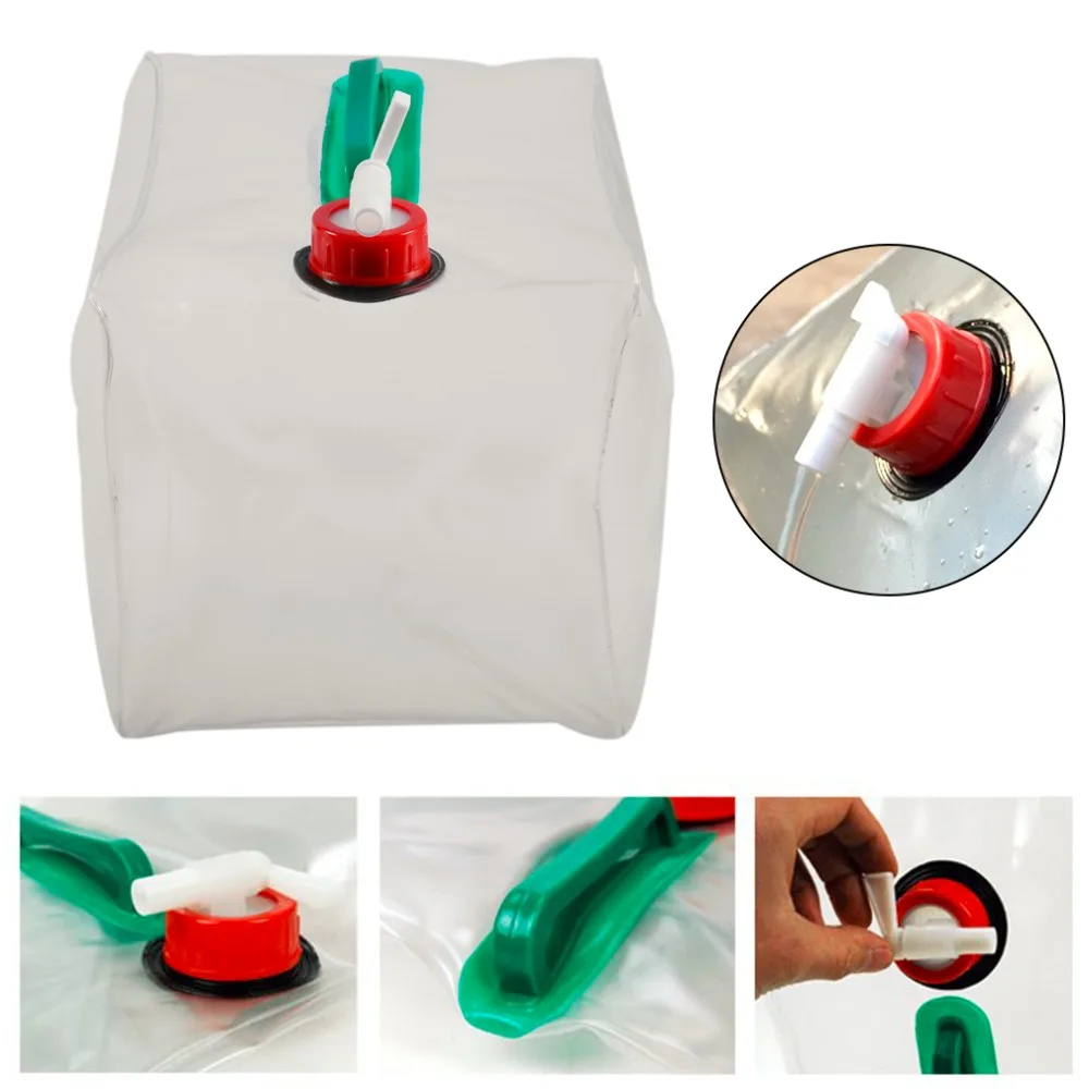 20L Portable Foldable Water Storage Bag Safe PVC Double Handles Super Large Capacity Container Transparent Bags New | Дом и сад
