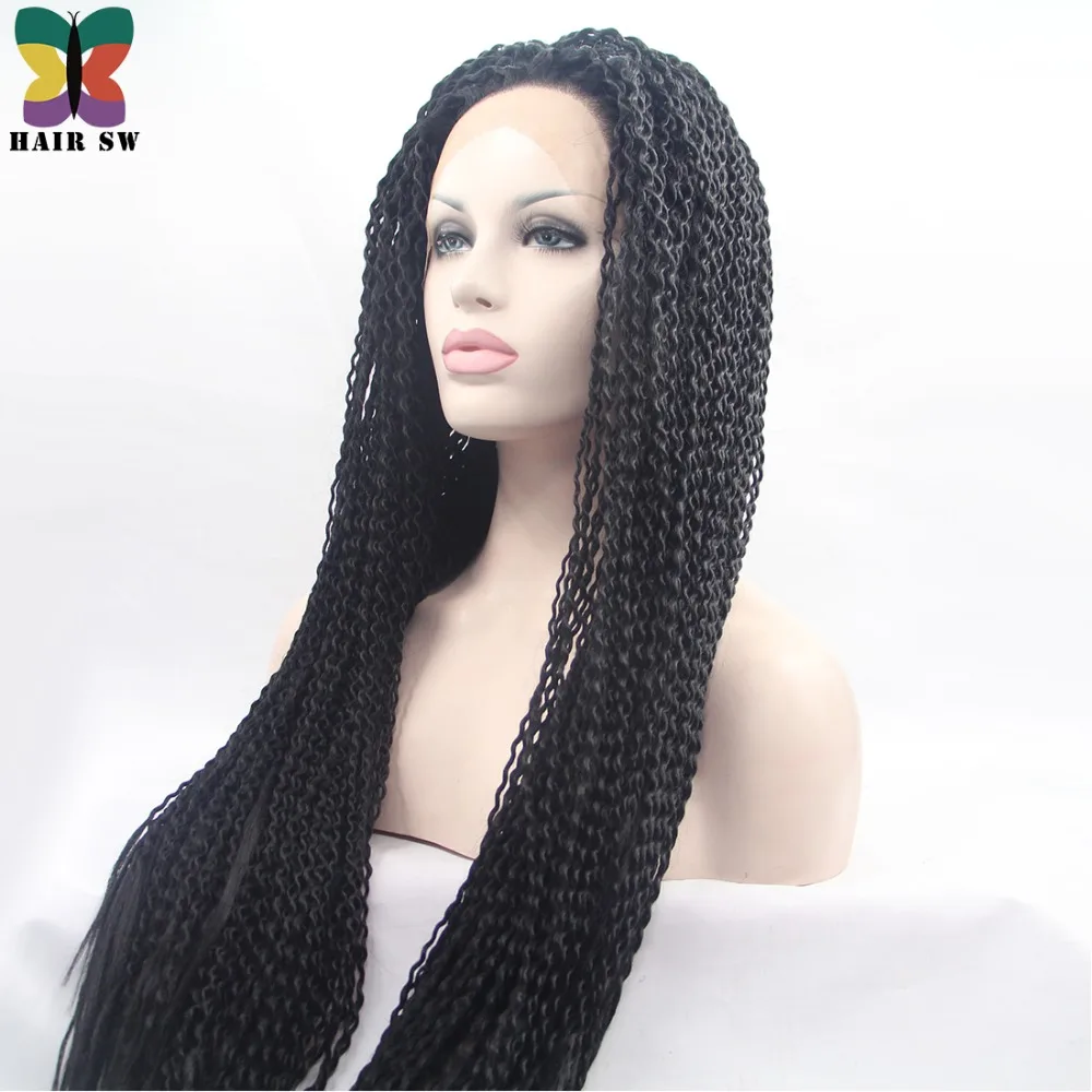 HAIR SW Длинные вьющийся кудрявые волосы твист крючком Синтетические на кружеве