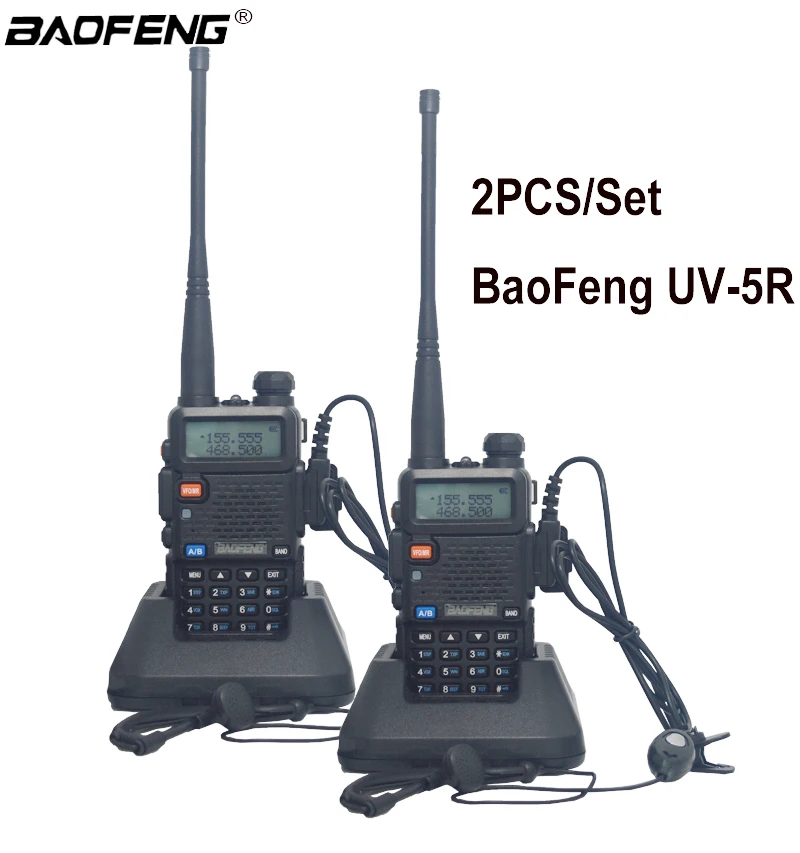 2 шт./компл. BaoFeng UV-5R иди и болтай Walkie Talkie “иди и Dual Band двухстороннее радио Pofung UV Портативный Ham диапазонное радио приемопередатчик VHF/UHF радио двойной UV5R