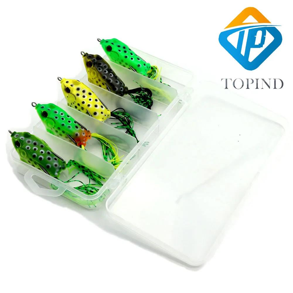 1Set TOPIND for saltwater and freshwater Soft Frogs Fishing Lures Bass Bait Tackle | Спорт и развлечения