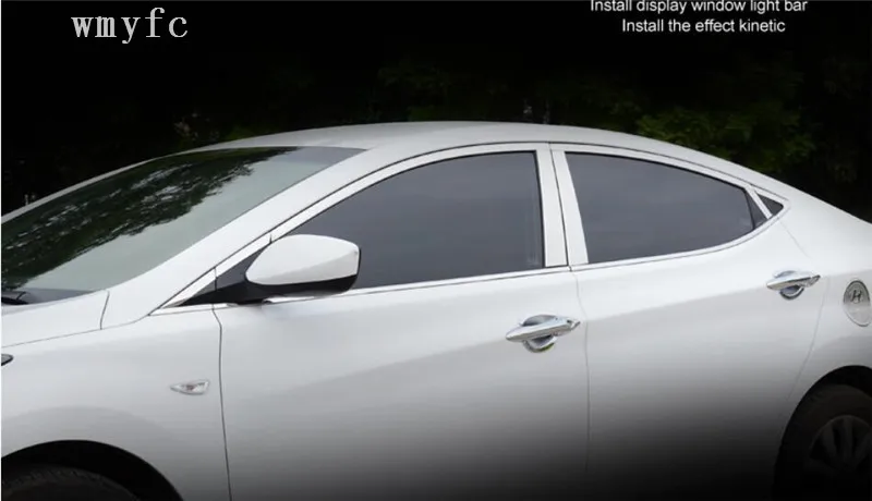 Стайлинг автомобиля наклейка на окно из нержавеющей стали для HYUNDAI ELANTRA MD 2012 2015