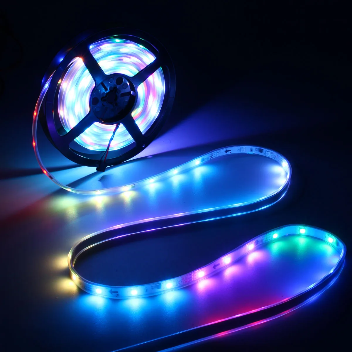 Smuxi водонепроницаемый 5 м 6803 IC 150 светодиодный RGB светодиодный светильник DC12 5050 SMD Dream color FR пульт дистанционного управления UK/AU/EU/US Plug