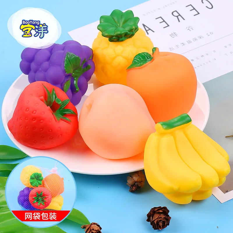 Игрушка для купания силиконовая игрушка игры в фрукты с имитацией маленького