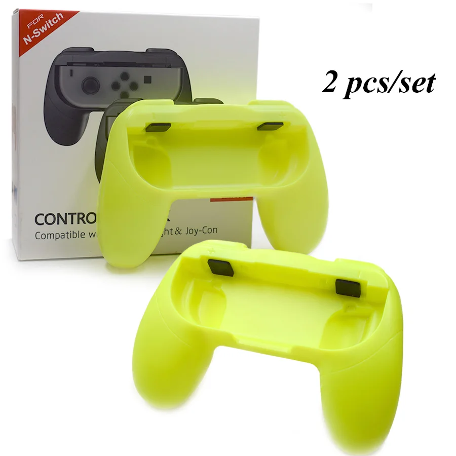 2 Yellow 2 шт./компл. nintendo Switch Joycon контроллер ручки держатель кронштейн для nintendo аксессуары для переключателей - Цвет: 2 Yellow