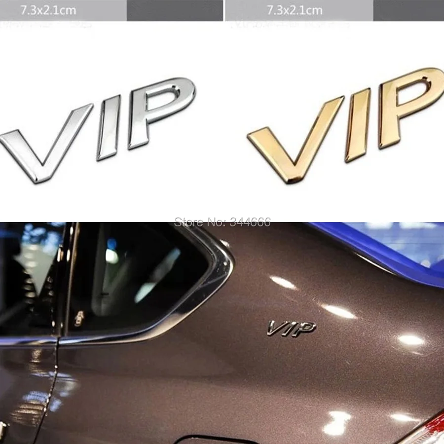 Автомобиль для укладки Металла 3D Хром VIP Наклейки Серебро и Золото Эмблема