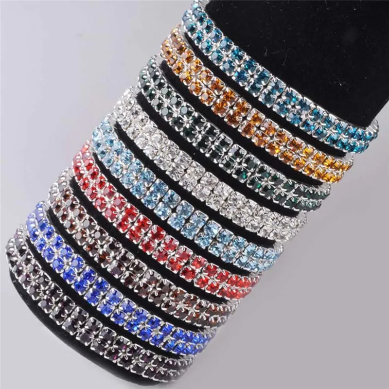 1 ШТ. Женщины Леди Кристалл Горного Хрусталя Растянуть Браслет Свадебные