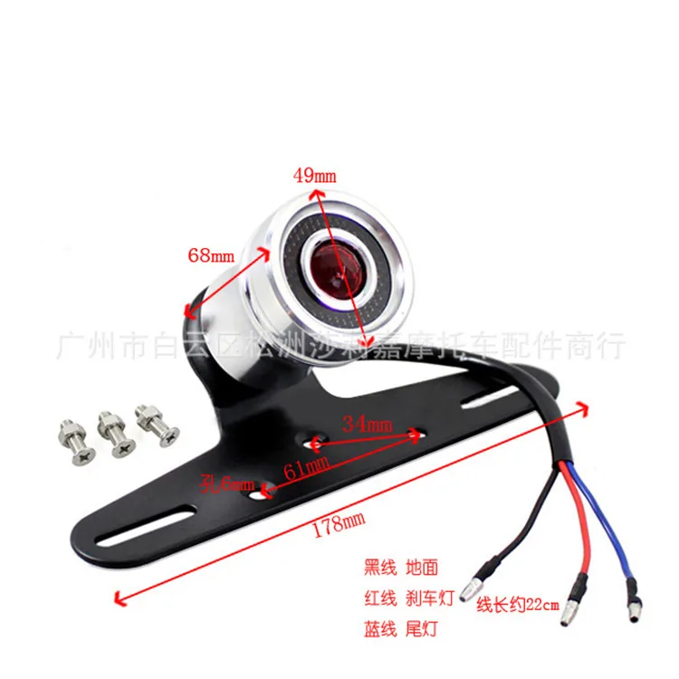 

retro round chrome CNC classic moto LED motorbike rear brake light for harley softail sportster vintage motorcycle tail light