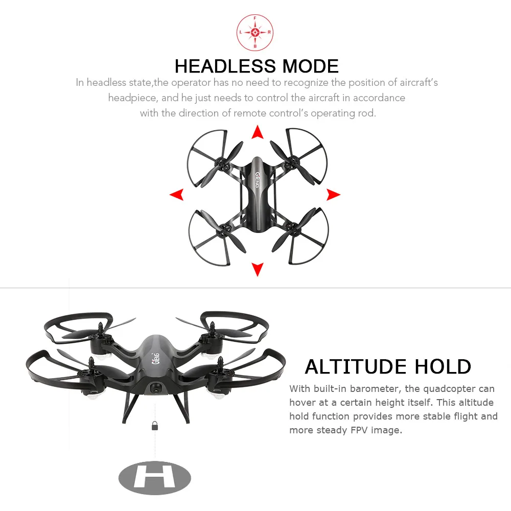 Gteng t905hw Wi Fi FPV системы Игрушечные лошадки 2.4 г 6 оси гироскопа 3D флип headles высота