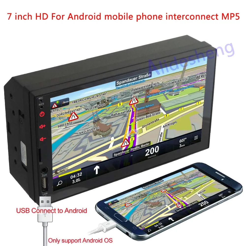 2 din автомагнитола 7 &quotHD сенсорный экран USB SD (TF) карта AUX Bluetooth Автомобильный