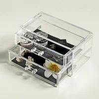 transparent acrylic storage drawer makeup organizer table jewelry cosmetic storage box home sundries storage lipstick holders