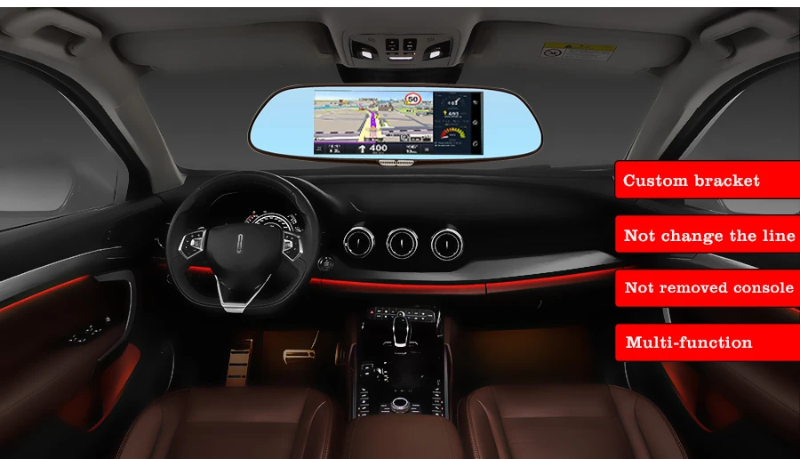 TOPSOURCE Автомобильный видеорегистратор Android 3g Bluetooth двойной объектив зеркало заднего вида видео регистратор " HD 1080P Автомобильная камера dvr зеркало ram 1GB