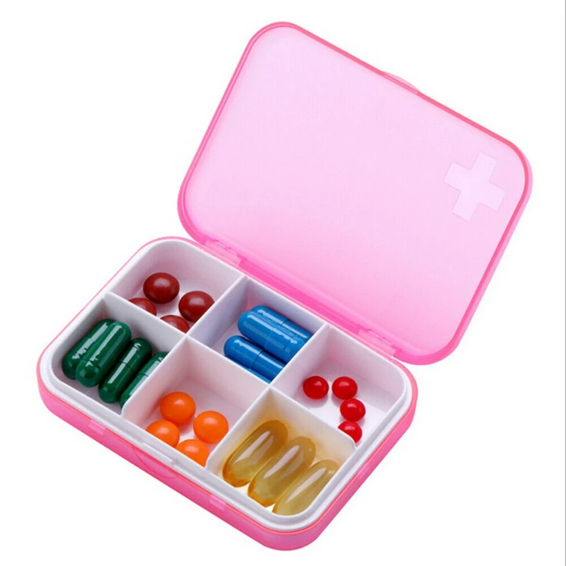 Мини контейнер для таблеток складной хранения лекарств Дорожный Чехол держатель