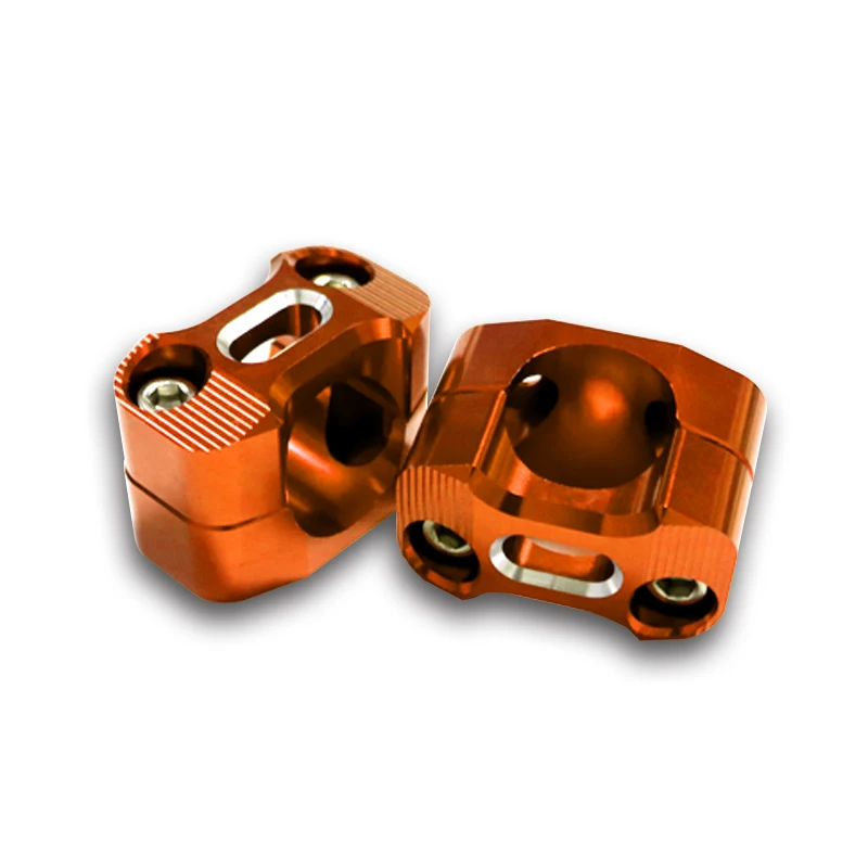 CNC алюминиевый руль мотоцикла рукоятка 22 мм 7/" Руль стояки 28 мм для Honda MSX125 Kawasaki Ducati Yamaha - Цвет: B-Orange