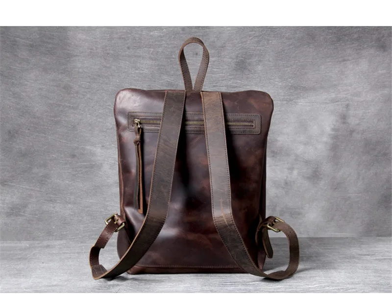 PNDME high quality fashion cowhide men's women's backpack casual simple daily light genuine leather black travel laptop bagpack