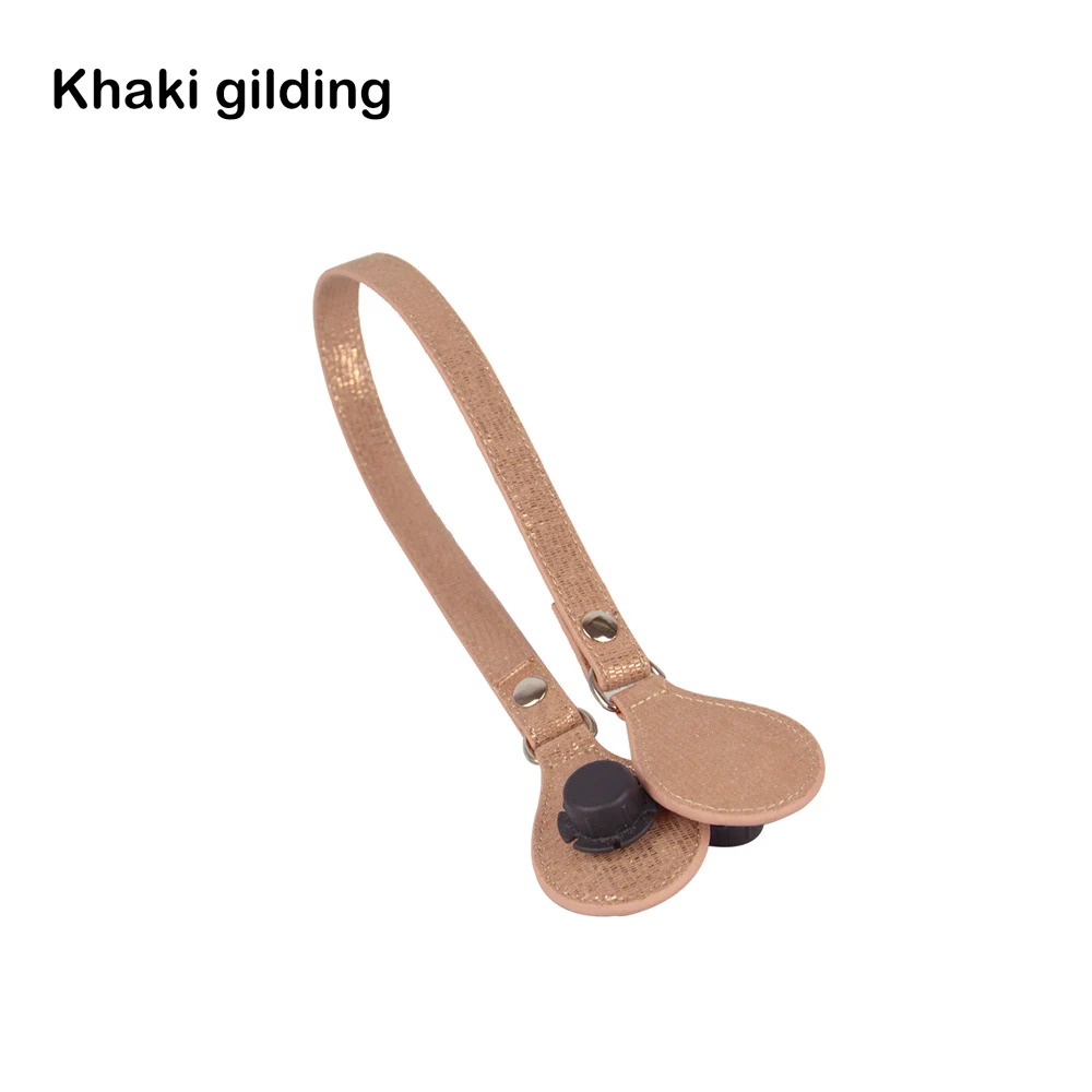 khaki gilding Tanqu, новинка, 1 штука, длинная плоская ручка, с защелкой, съемная капля, для O Bag, кожаный ремень, ремень для Obag - Цвет: khaki gilding