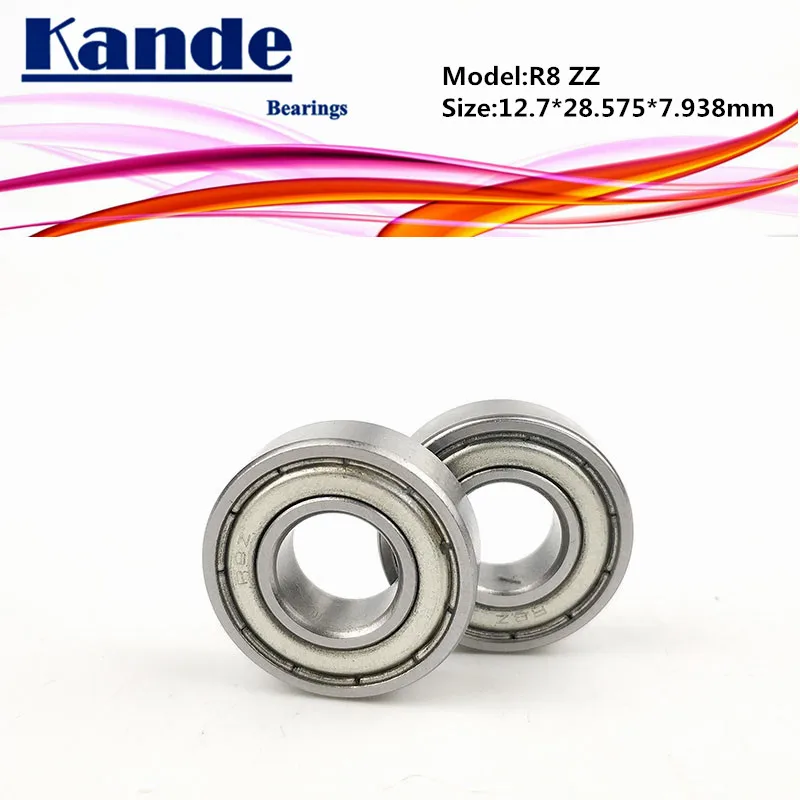 Kande подшипники для коляски подшипники колеса R8 4 шт. ABEC-1 R8ZZ 4 шт. ABEC-5 R8 ZZ дюймовый подшипник 12,7*28,575*7,938 мм