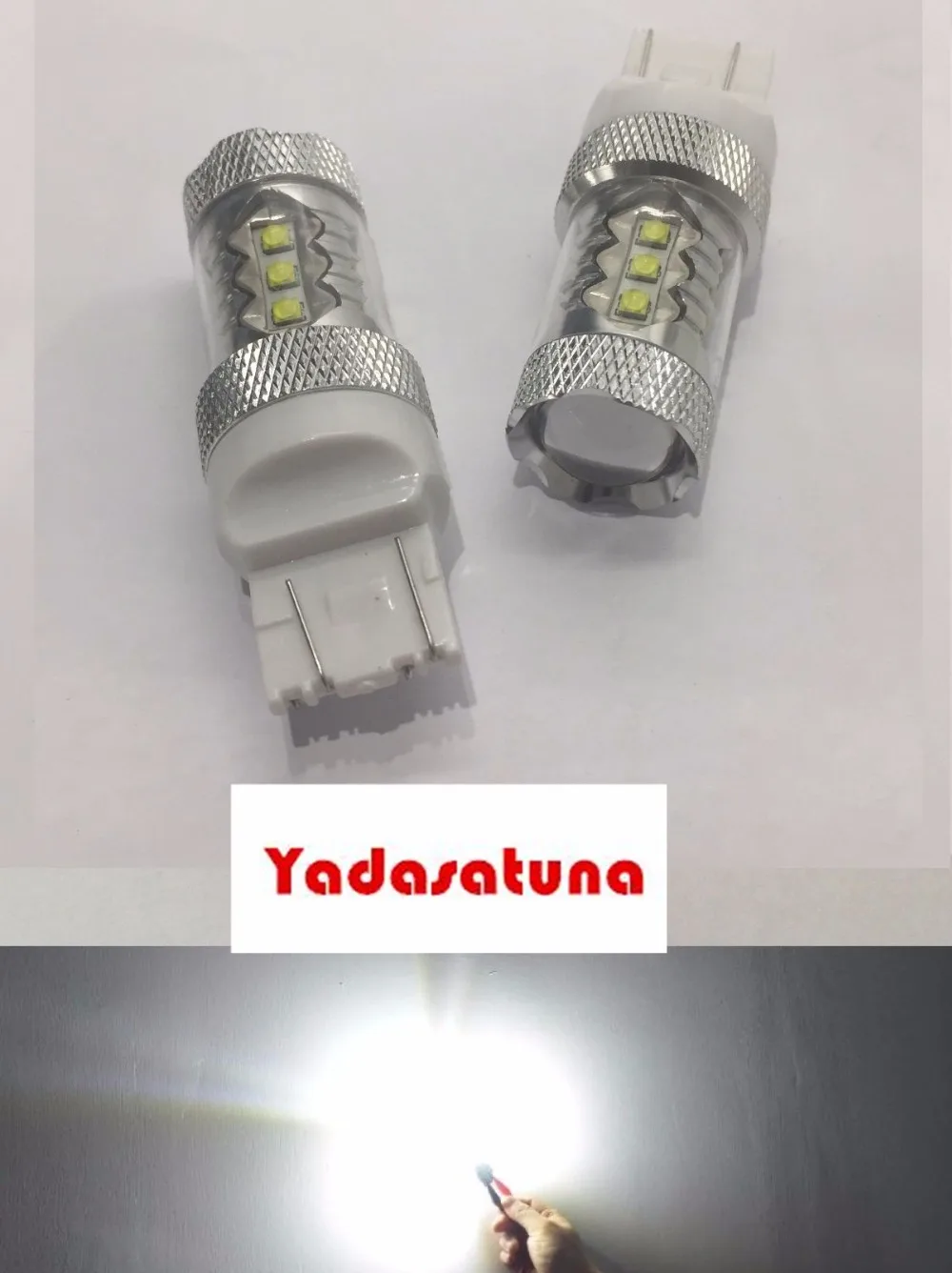 Pair CANBUS CREE Chip Car LED XENON6000K WHITE 7443 W21/5W T20 DRL DAYTIME RUNNING LIGHT BULB 2 Years Warranty