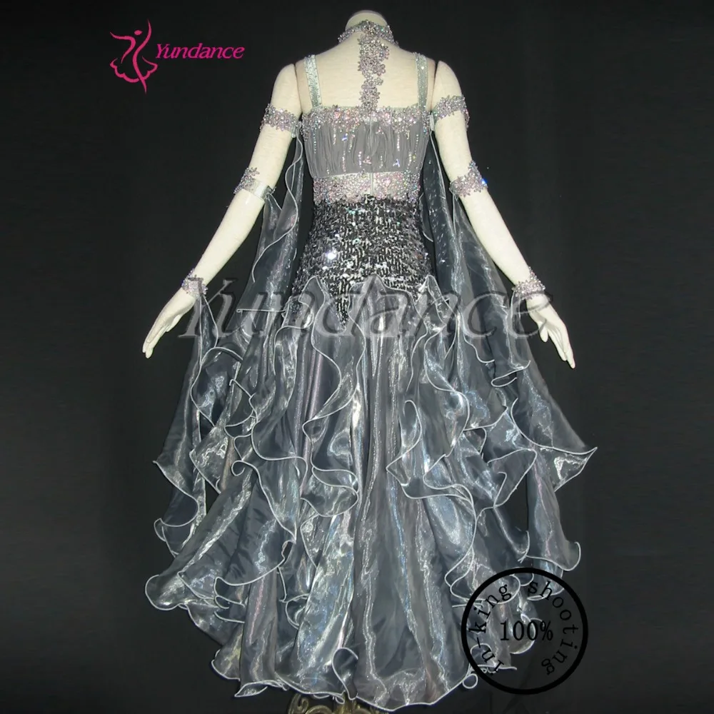

2016 Ballroom Dance Dress Performance Wear In Grey B-1154
