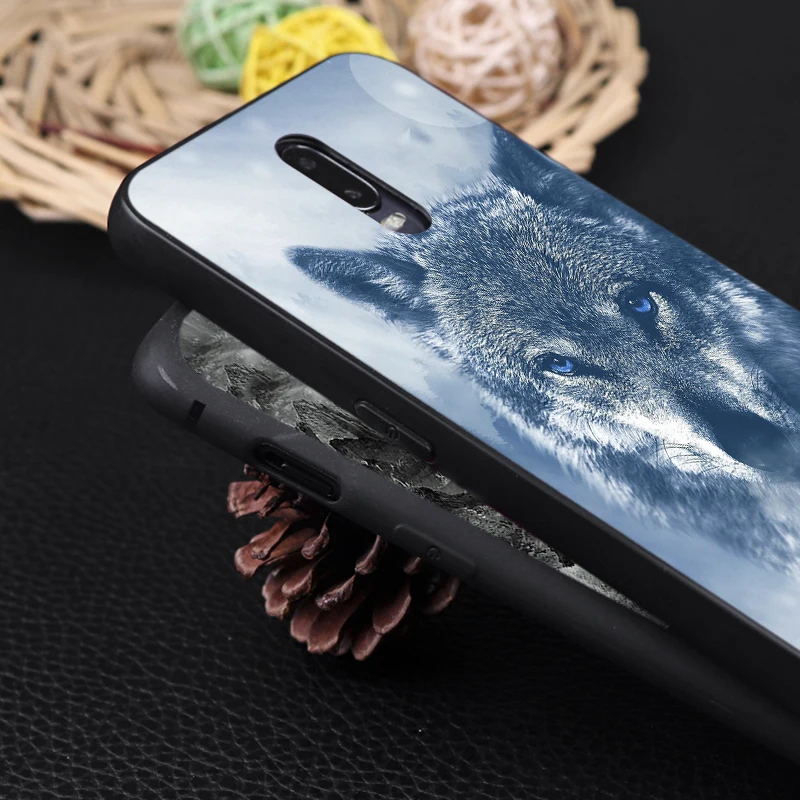 Snow wolf hard animal moon cute Soft Silicone Phone Case for oneplus one plus 7 pro 7t 6 6t 5t |