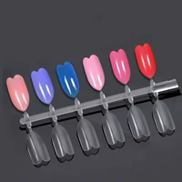 120tips gel polish varnish color card practice palette false nail art tips beauty salon natural display board