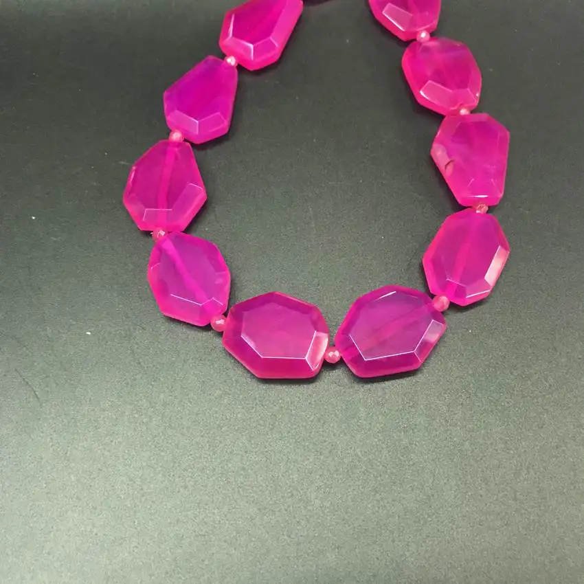 4 Rose 13 шт/strand, 4 цвета выбор натуральные Агаты граненая плита бисер россыпью различных размеров, с ониксовый камень камни часть Подвески Ювелирных изделий - Цвет: 4 Rose