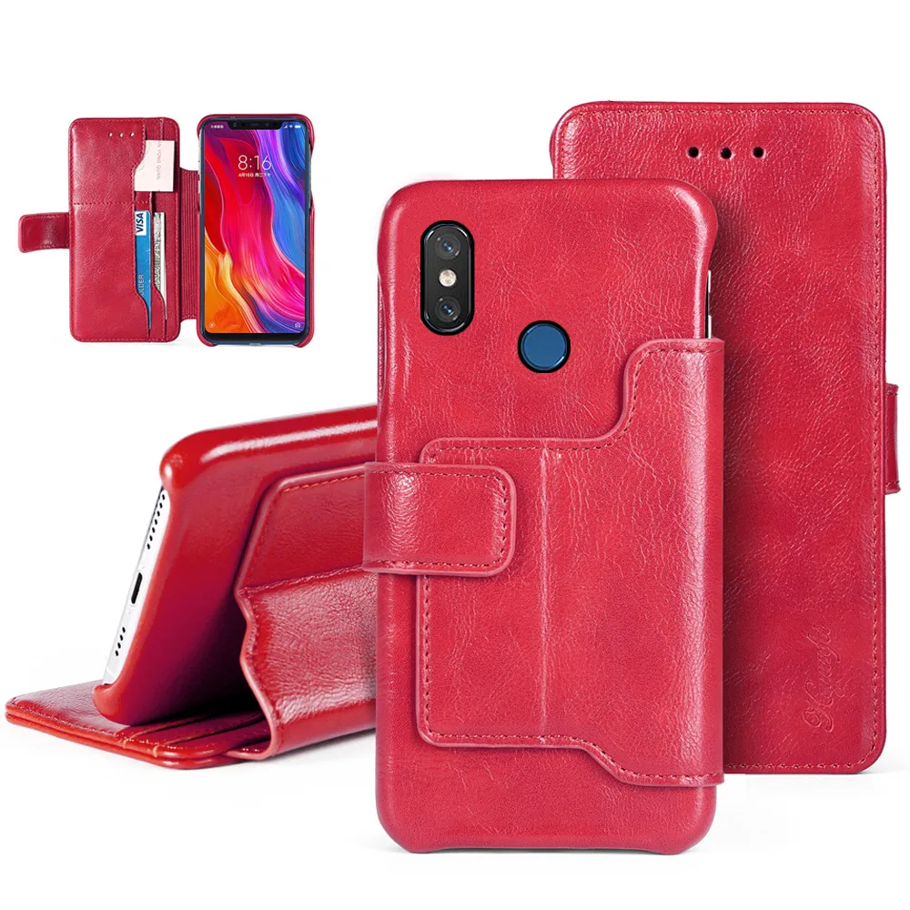 2 Чехол для Xiaomi Redmi Note 7, роскошный чехол-книжка из искусственной кожи с откидной крышкой, чехол-кошелек с подставкой, красный чехол для mi 6 Pocophone F1 mi 9 mi 9 SE, Чехол для карт - Цвет: 2
