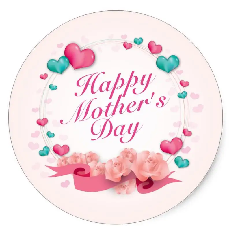 

1.5inch Elegant Happy Mother's Day Candy Hearts Sticker