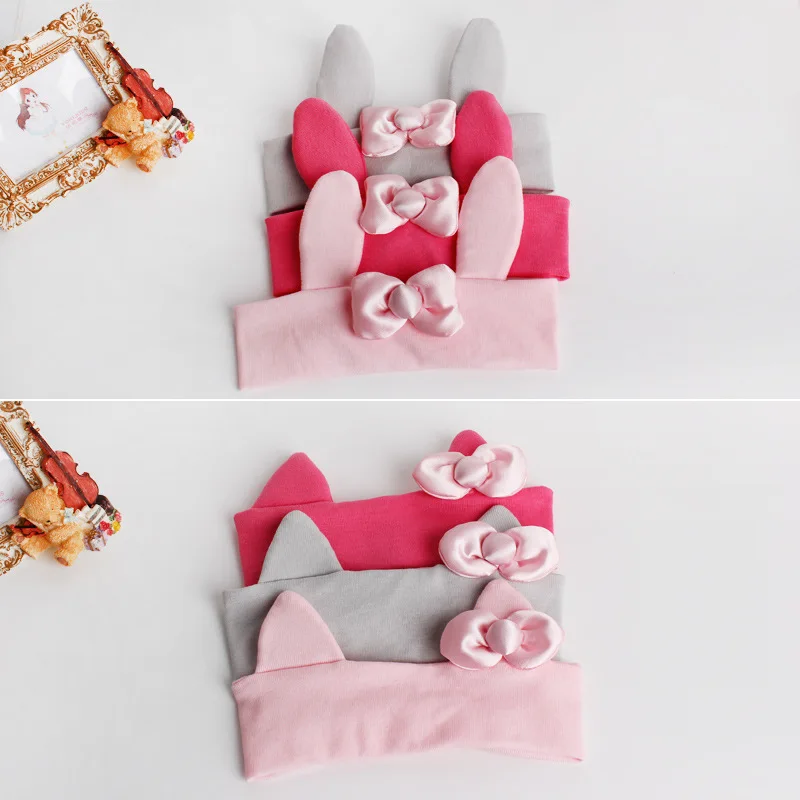 Новый Зимний хлопковый тиара ремень для детей Детские волосы Удобный милый бант