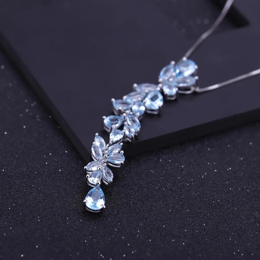 Женское ожерелье с подвеской в виде листьев из серебра 925 пробы|Подвески| |