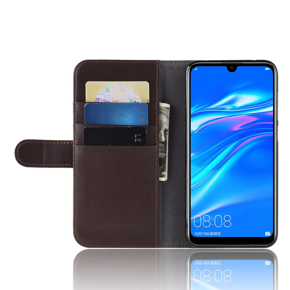 Чехол-книжка HUDOSSEN для Huawei Y7 PRO DUB-LX2 из натуральной кожи 2019 | Мобильные телефоны и