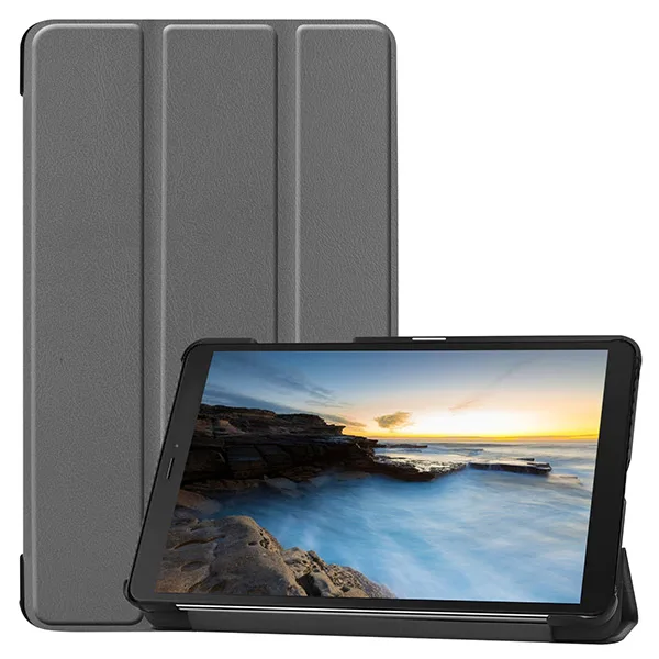 SMT290 KST GY Чехол для планшета для samsung Galaxy Tab 8 SM-T290 SM-T295, ультра тонкий кожаный чехол-подставка для Galaxy Tab A 8,0 T290 T297 чехол - Цвет: SMT290 KST GY