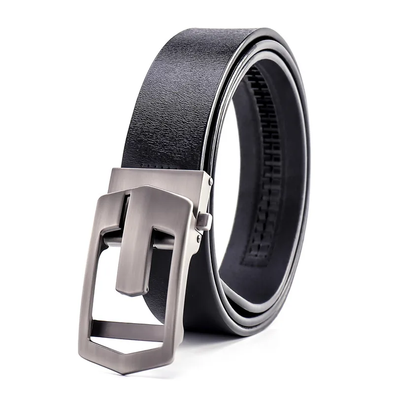 

LannyQveen Мужская Cowhdie кожаный ремень Высокое качество Автоматическая Пряжка ремни для в деловом стиле Бесплатная доставка