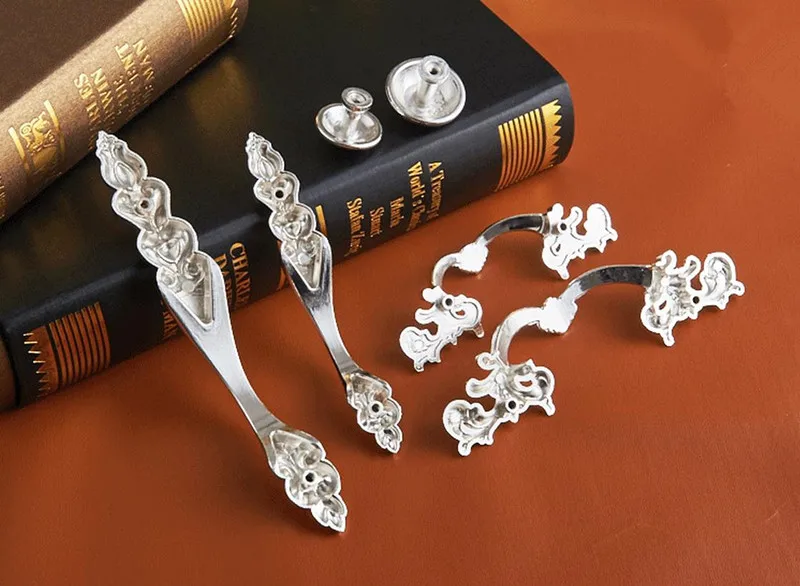 6 стилей шикарные ручки для выдвижных ящиков хромированные Серебристые комода с