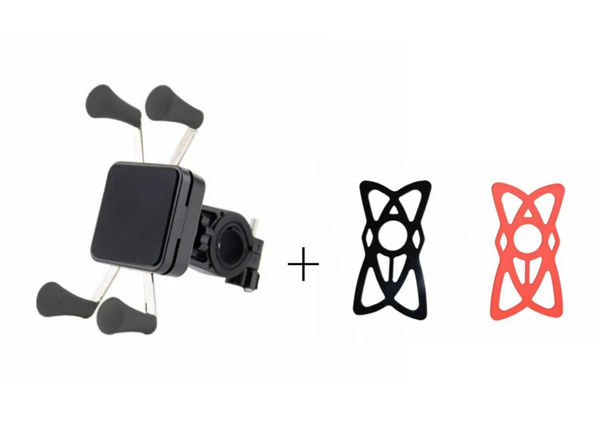 Black XMXCZKJ Универсальный X-Grip держатель для мобильного телефона велосипеда мотоцикла держатель для мобильного телефона Аксессуары для велосипеда для iPhone samsung Xiaomi htc Gps - Цвет: Black