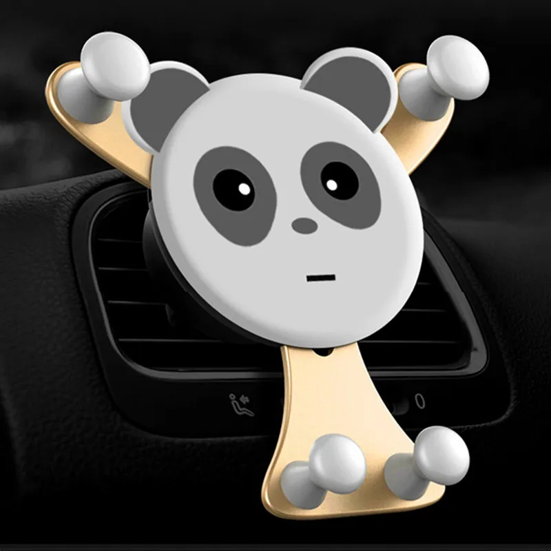 Gold Bear Гравитационный Автомобильный держатель для телефона, держатель для сотового смартфона, держатель для iPhone XR, samsung, Xiaomi, автомобильный держатель для мобильного телефона, подставка, gps - Цвет: Gold Bear