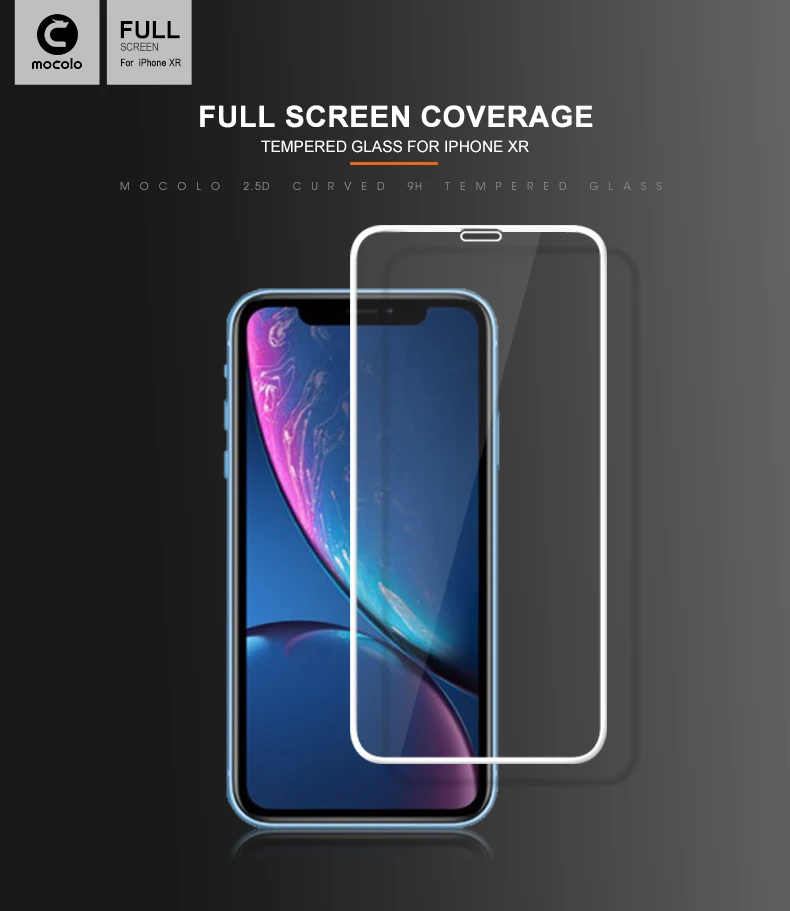Mocolo 3D вогнутый премиум стекло для iPhone XS макс. закаленное стекло плёнка полностью покрывающая протектор экрана для apple iPhone XR XS MAX X 10