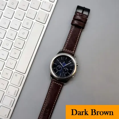 Ремешок из натуральной кожи для Samsung Gear S3 Galaxy Watch 46 мм браслет наручных часов Huawei GT
