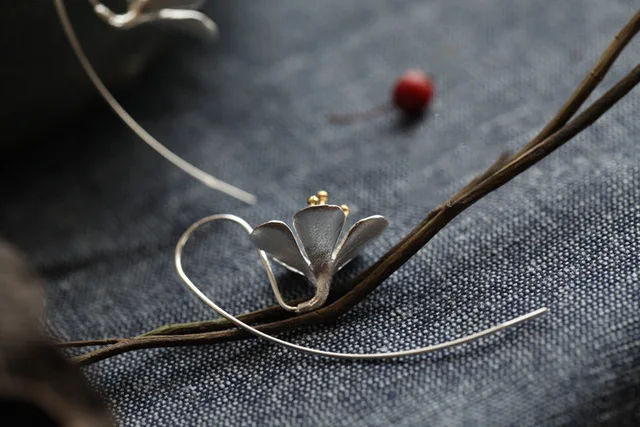 Новинка 2017 года стильное платье 925 серебро с длинной бахромой Серьги тайский