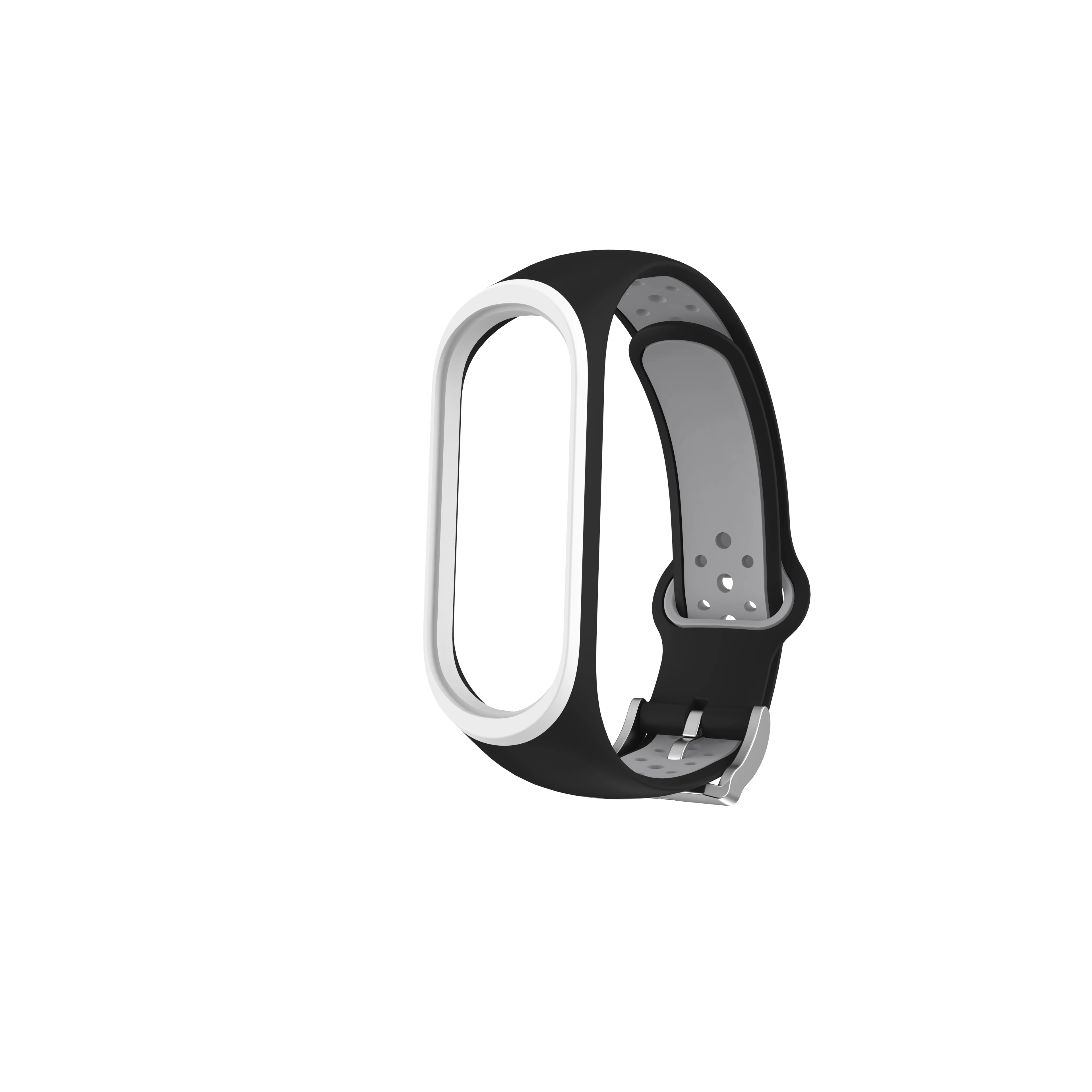 Black Gray Для Xiaomi Mi Band 4 ремешок умные аксессуары Замена водонепроницаемый двойной цвет силиконовый браслет для Mi Band 3 NFC ремешок на запястье - Цвет: Black Gray