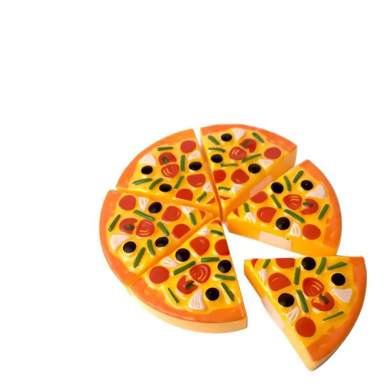 

New 6PCS Funny Kids Pizza Toys Pretend Play Dinner Kitchen Party Slices Cutting Food Toy for Children Gifts